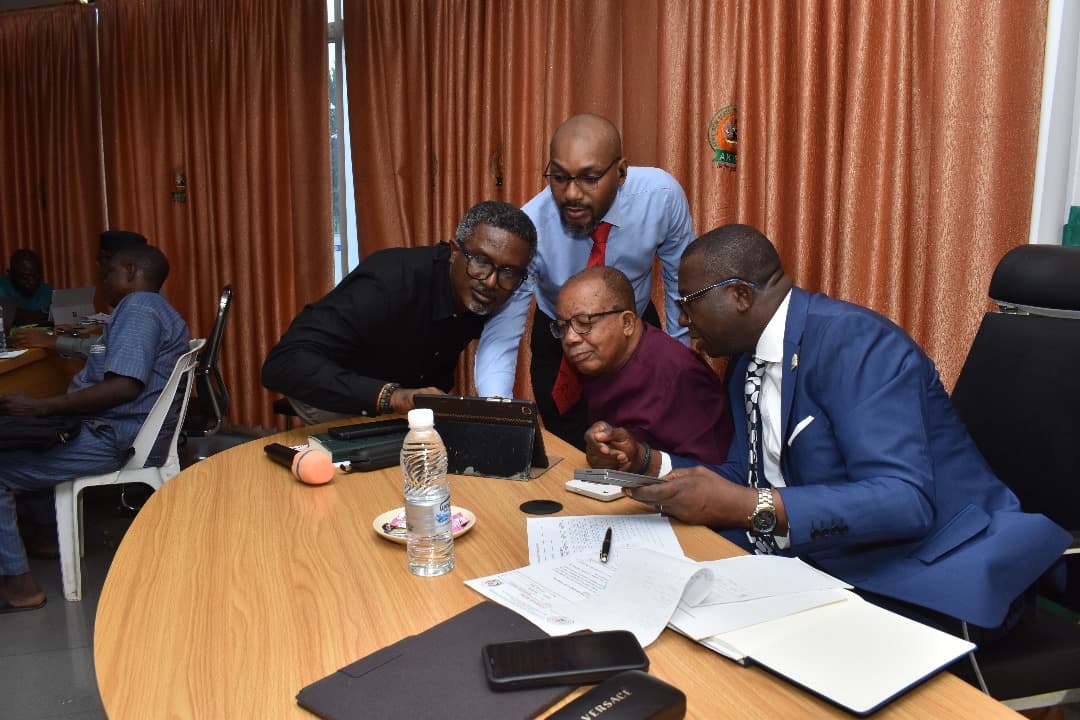 Team giving financial presentation